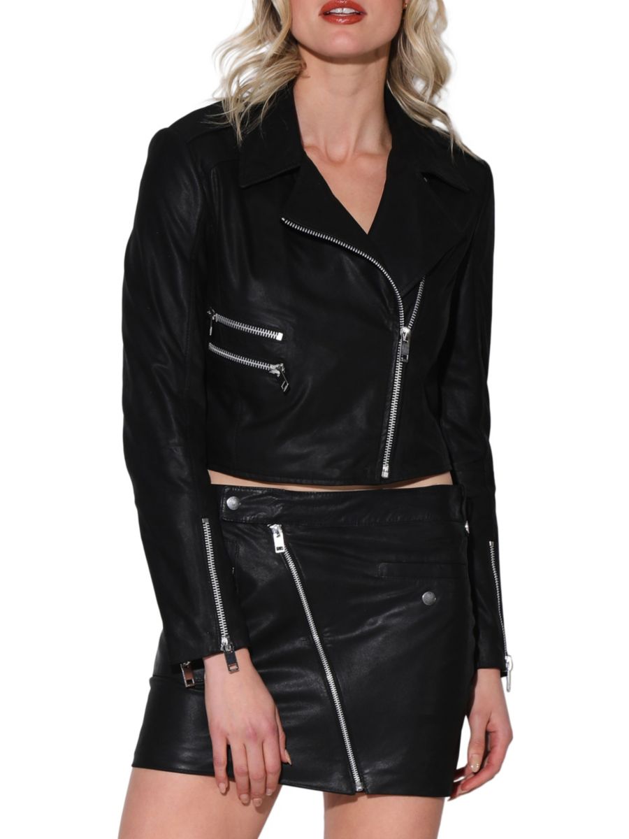 Укороченная кожаная байкерская куртка Jenny Walter Baker, черный
Укороченная кожаная байкерская куртка Jenny Walter Baker, черный