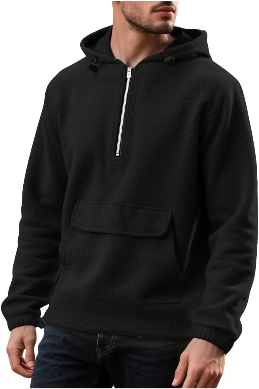 Z-Mo мужская толстовка с полумолнией, флисовая с карманом-кенгуру
Z-Mo мужская толстовка с полумолнией, флисовая с карманом-кенгуру