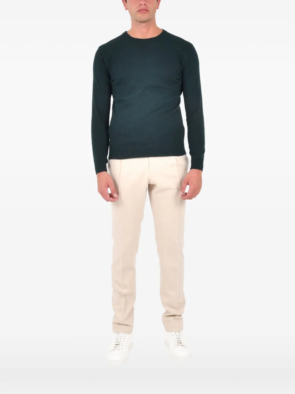 Свитер в рубчик с круглым вырезом Franzese Collection, зеленый
Свитер в рубчик с круглым вырезом Franzese Collection, зеленый