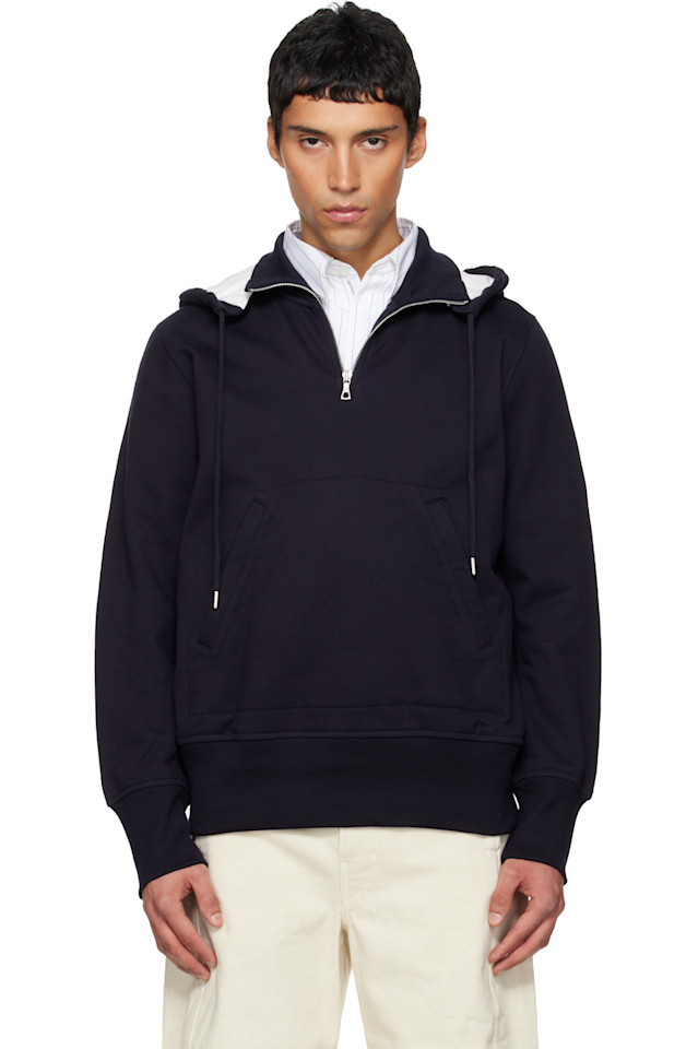 Толстовка с застежкой-молнией до середины груди Dries Van Noten, темно-синий
Толстовка с застежкой-молнией до середины груди Dries Van Noten, темно-синий