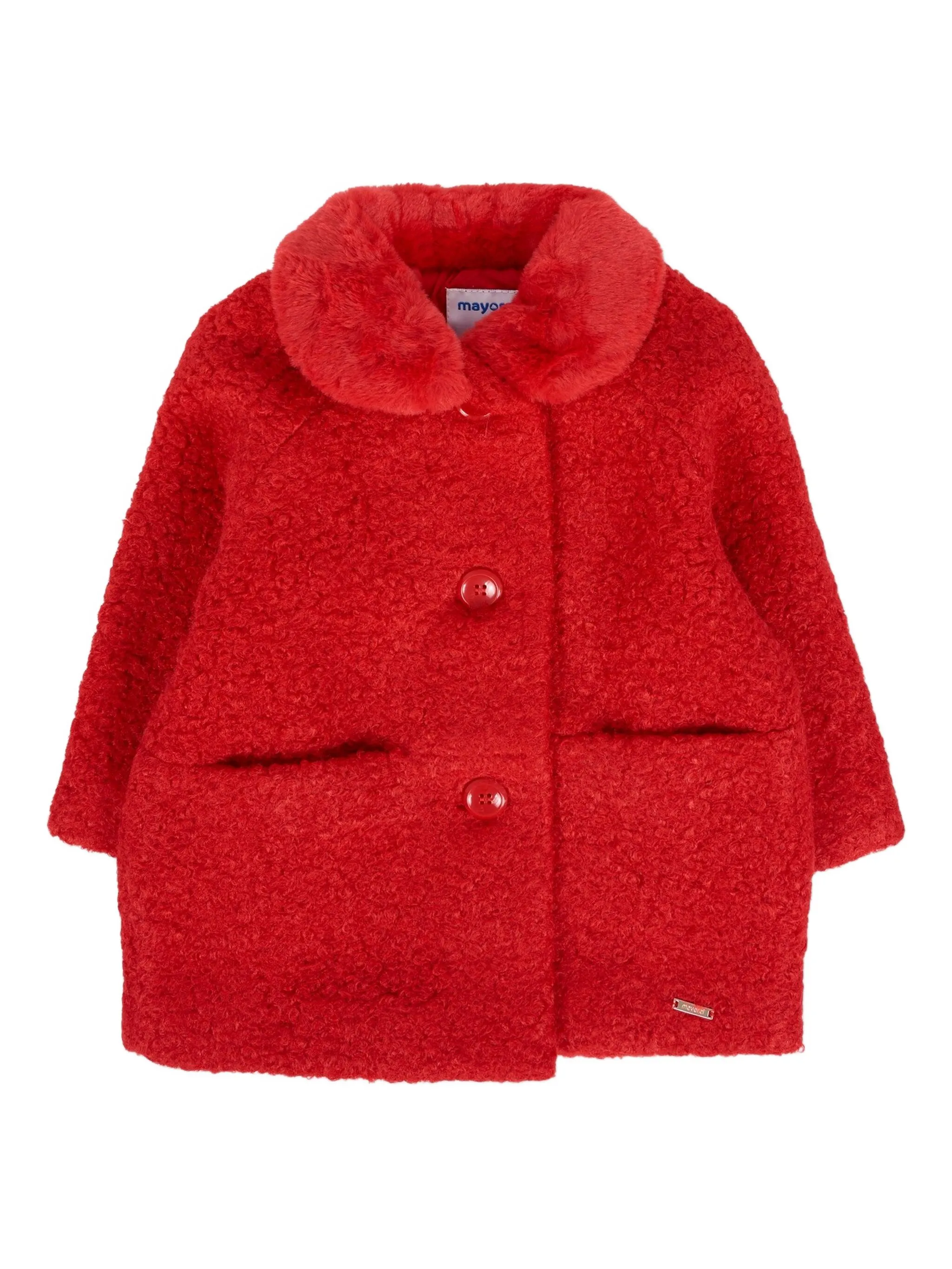 Пальто с воротником из искусственного меха Mayoral, красный
Пальто с воротником из искусственного меха Mayoral, красный