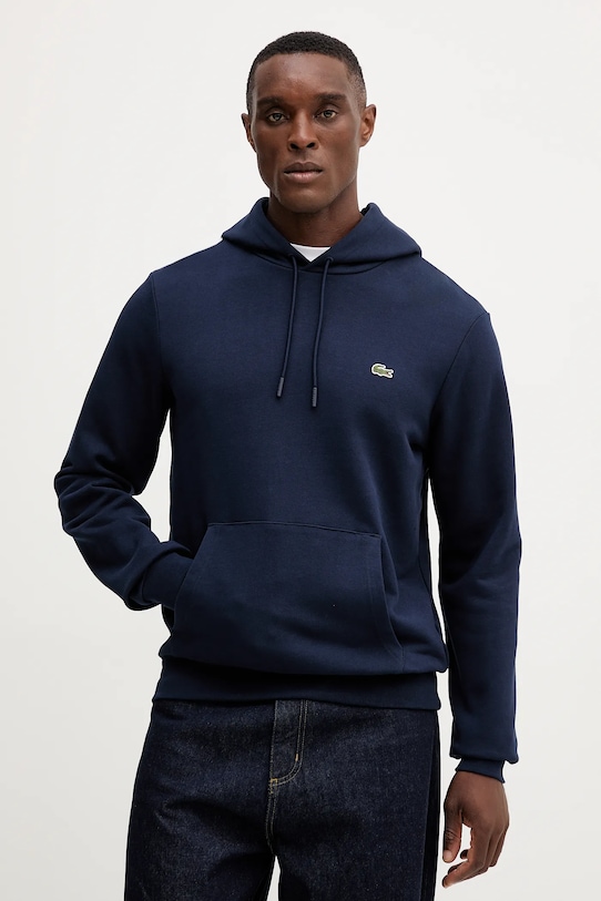 Хлопковая толстовка Lacoste, темно-синий
Хлопковая толстовка Lacoste, темно-синий