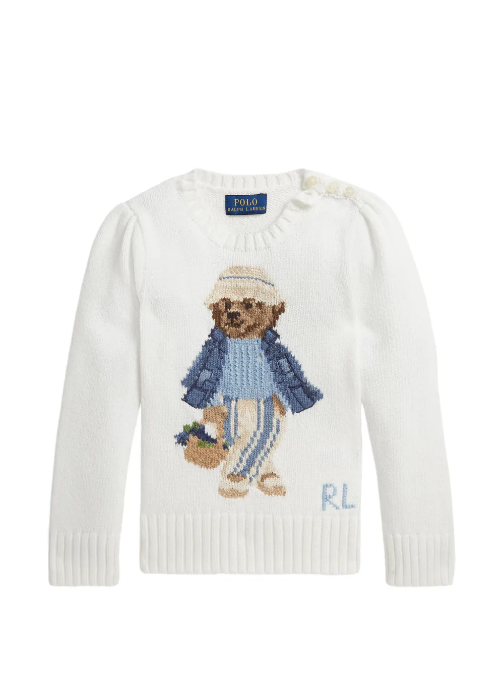 Свитер Bear вязки интарсия Polo Ralph Lauren Kids, белый
Свитер Bear вязки интарсия Polo Ralph Lauren Kids, белый