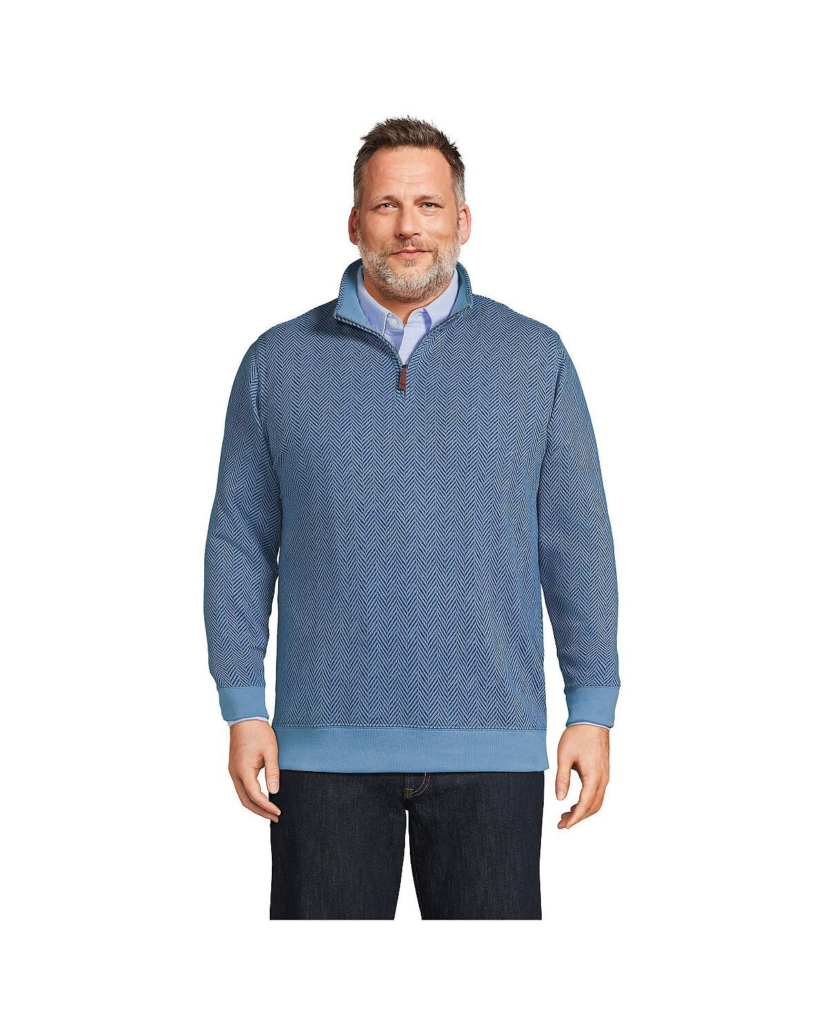 Мужской свитер с молнией на четверть в рубчик для больших и высоких размеров Bedford Lands' End
Мужской свитер с молнией на четверть в рубчик для больших и высоких размеров Bedford Lands' End