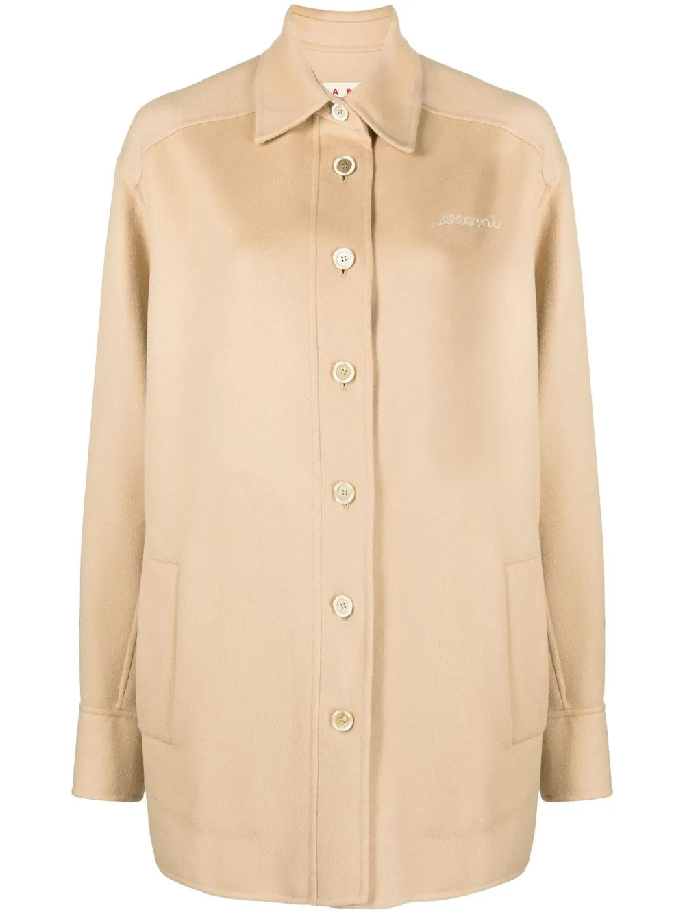 Куртка-рубашка с вышитым логотипом Marni, нейтральный
Куртка-рубашка с вышитым логотипом Marni, нейтральный