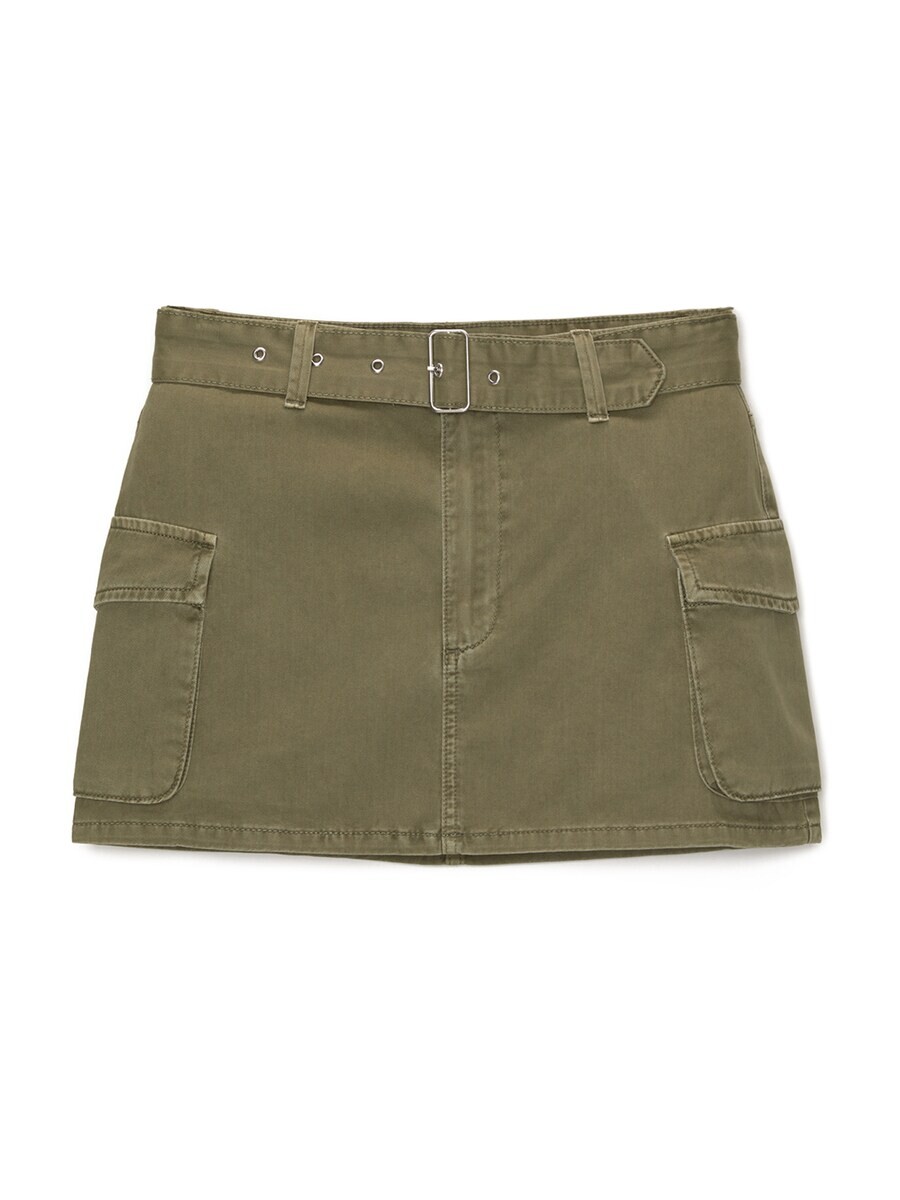 Юбка Pull&Bear, хаки 
Юбка Pull&Bear, хаки