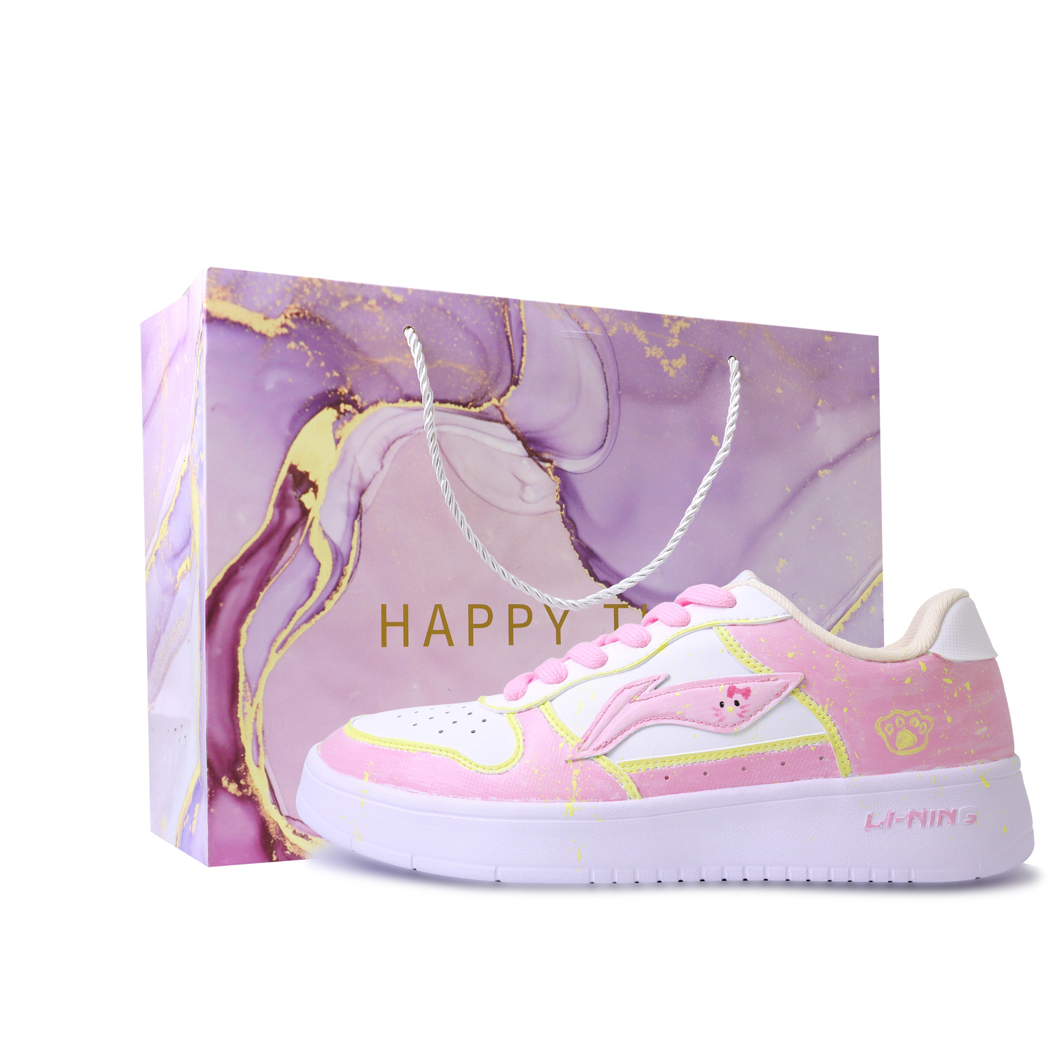 LINING Лининг Понтун Боутс устойчивые к истиранию, легкие и дышащие лоу-топ скейтбордские кроссовки унисекс белый розовый желтый, цвет White Pink Yellow
LINING Лининг Понтун Боутс устойчивые к истиранию, легкие и дышащие лоу-топ скейтбордские кроссовки унисекс белый розовый желтый, цвет White Pink Yellow