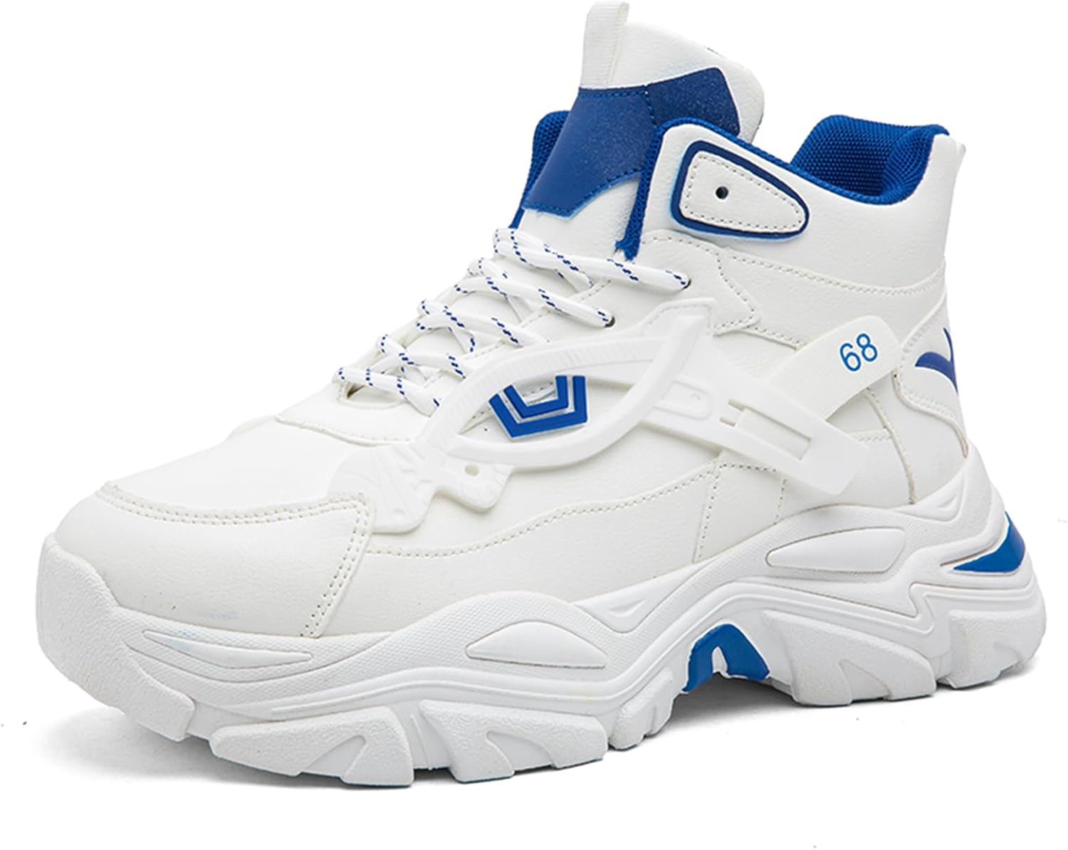 Мужские ретро-кеды TengfeiFly с высокой шнуровкой, толстыми каблуками, кожаные, с геометрическим дизайном, дышащие, с амортизирующей стелькой и плотной подошвой для повседневной носки, прогулок и вождения, белый
Мужские ретро-кеды TengfeiFly с высокой шнуровкой, толстыми каблуками, кожаные, с геометрическим дизайном, дышащие, с амортизирующей стелькой и плотной подошвой для повседневной носки, прогулок и вождения, белый