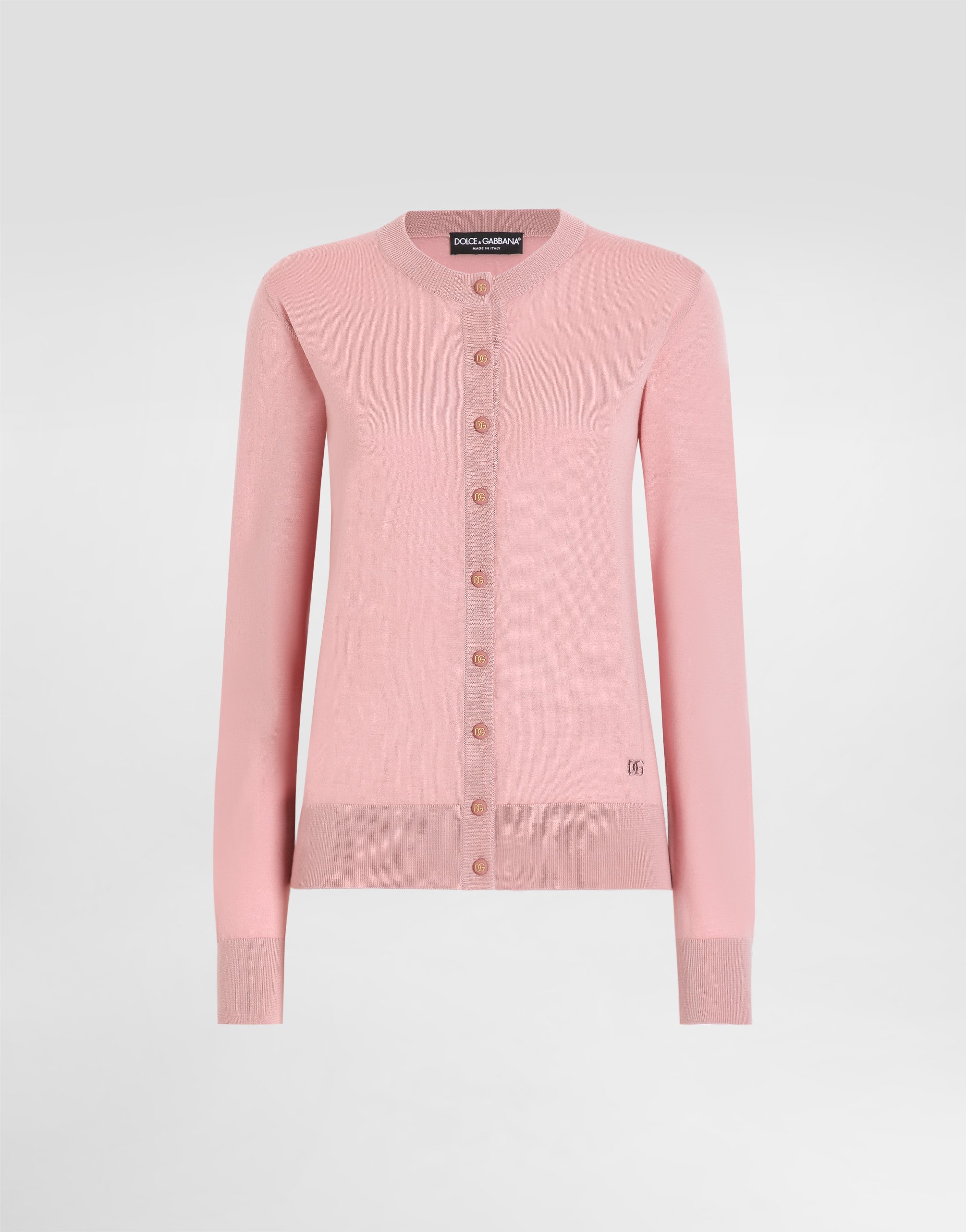 Шерстяной кардиган с вышивкой логотипа dg Dolce & Gabbana, розовый
Шерстяной кардиган с вышивкой логотипа dg Dolce & Gabbana, розовый