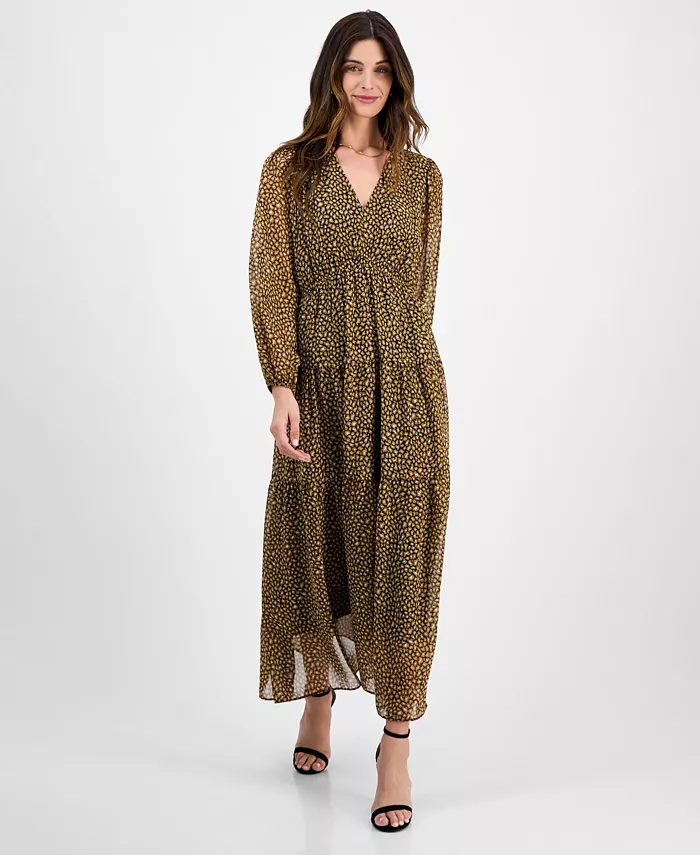 Женское многоярусное платье макси с V-образным вырезом Robbie Bee, коричневый
Женское многоярусное платье макси с V-образным вырезом Robbie Bee, коричневый