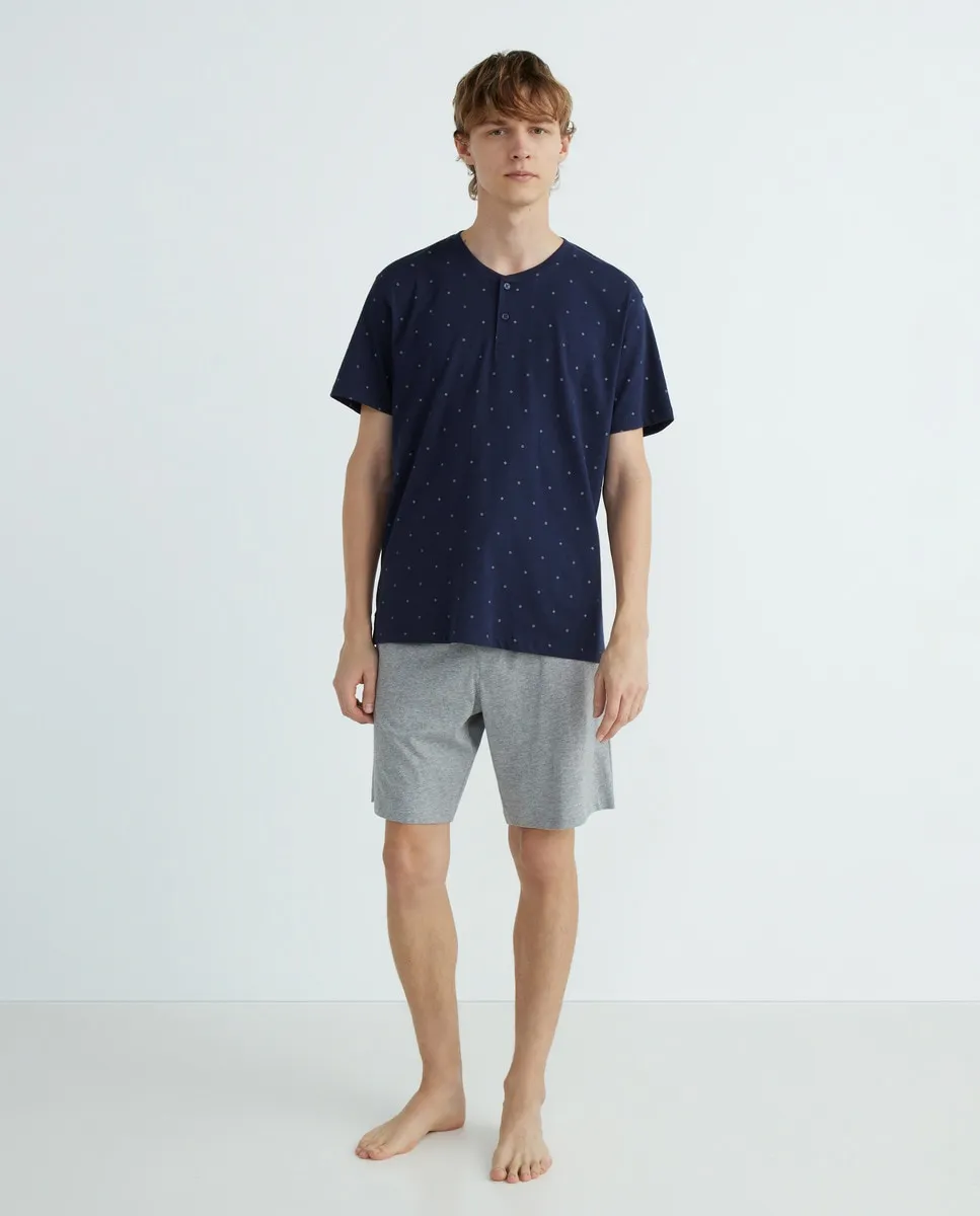 Мужская короткая трикотажная пижама Dustin, тёмно-синий
Мужская короткая трикотажная пижама Dustin, тёмно-синий