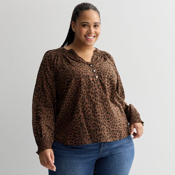 Топ хенли больших размеров с присборенными запястьями Sonoma Goods For Life, цвет black brown cheetah
Топ хенли больших размеров с присборенными запястьями Sonoma Goods For Life, цвет black brown cheetah