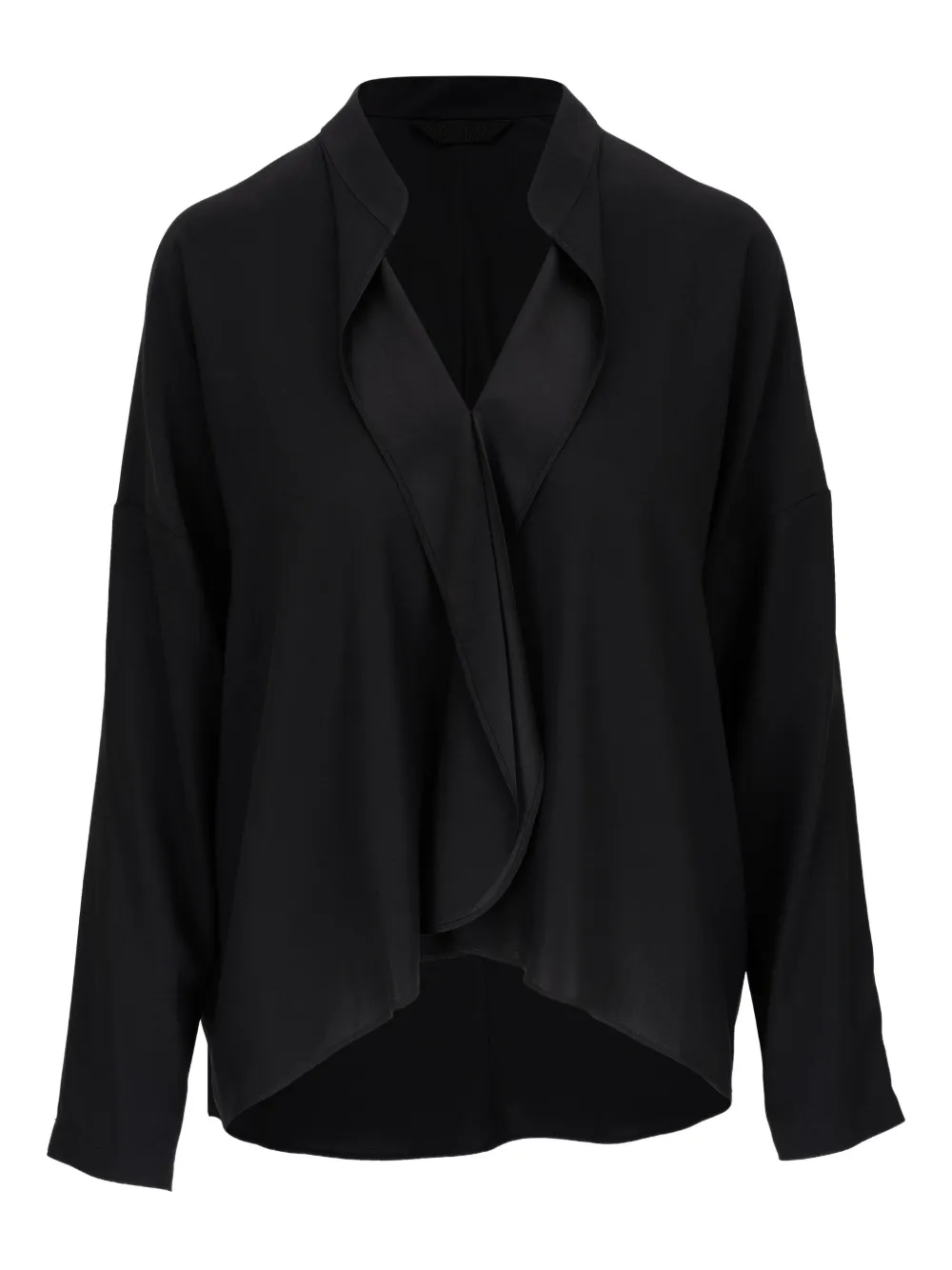 Блузка с драпированным воротником Zero + Maria Cornejo, черный
Блузка с драпированным воротником Zero + Maria Cornejo, черный
