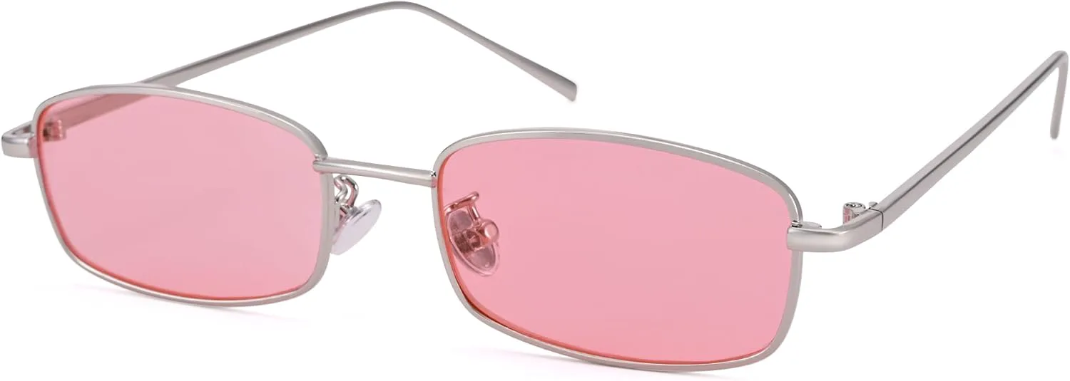 Прямоугольные солнцезащитные очки для женщин и мужчин в стиле ретро 90-х, маленькие узкие солнцезащитные очки в стиле Y2K с защитой UV400 Pro Acme, Silver/Pink
Прямоугольные солнцезащитные очки для женщин и мужчин в стиле ретро 90-х, маленькие узкие солнцезащитные очки в стиле Y2K с защитой UV400 Pro Acme, Silver/Pink