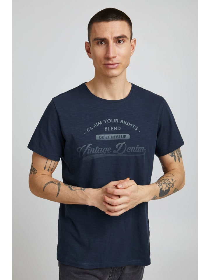 Футболка BLEND, средний синий 
Футболка BLEND, средний синий