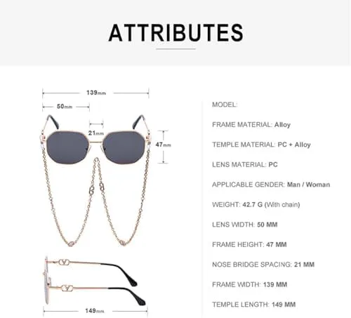 Солнцезащитные очки в стиле панк для мужчин и женщин, ретро, из сплава, многоугольные, с цепочкой и ремешком, модель 2027 года MTZJH, C8 Rose Gold Pink
Солнцезащитные очки в стиле панк для мужчин и женщин, ретро, из сплава, многоугольные, с цепочкой и ремешком, модель 2027 года MTZJH, C8 Rose Gold Pink