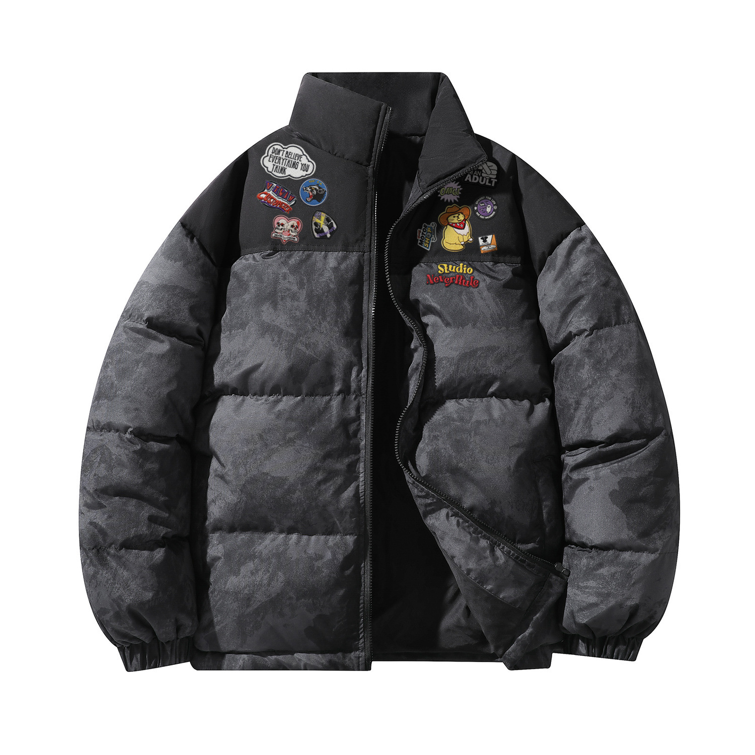 Пуховик Unisex Stand Collar Thickened Others NEVER RULE, темно-серый
Пуховик Unisex Stand Collar Thickened Others NEVER RULE, темно-серый