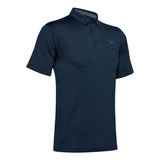 Футболка men's playoff golf sports thin and light breathable loose short sleeve polo shirt navy blue Under Armour, синий 
Футболка men's playoff golf sports thin and light breathable loose short sleeve polo shirt navy blue Under Armour, синий