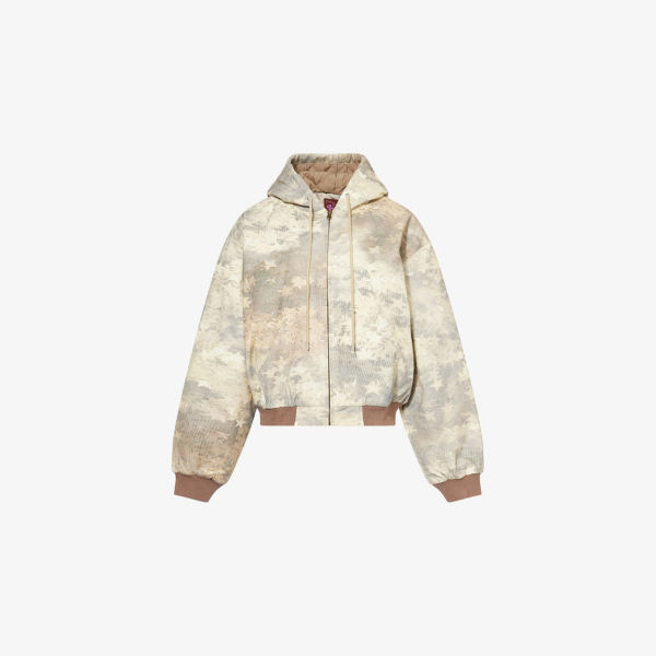 Бомбер Praying из хлопка с капюшоном и принтом звезд, мультиколор
Бомбер Praying из хлопка с капюшоном и принтом звезд, мультиколор