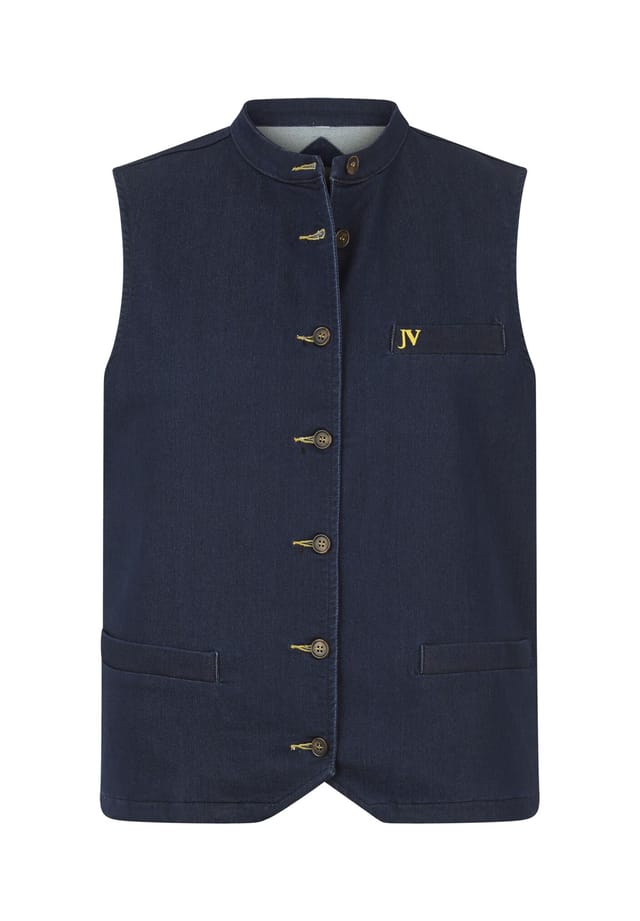 Джинсовый жилет hildevin Jan Vanderstorm, синий 
Джинсовый жилет hildevin Jan Vanderstorm, синий