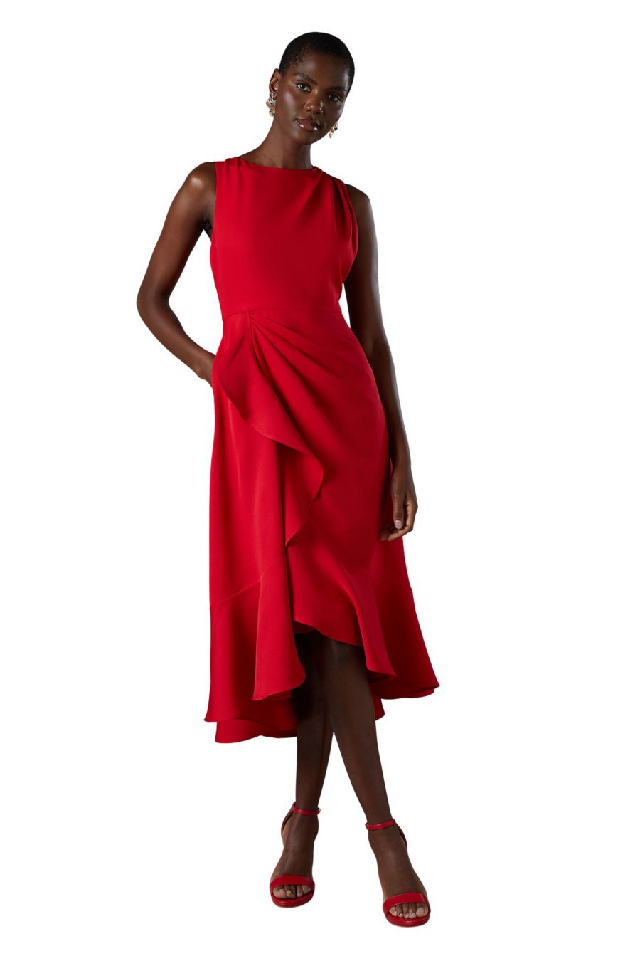 Женское миди-платье из крепа с эффектом водопада Coast, Red
Женское миди-платье из крепа с эффектом водопада Coast, Red