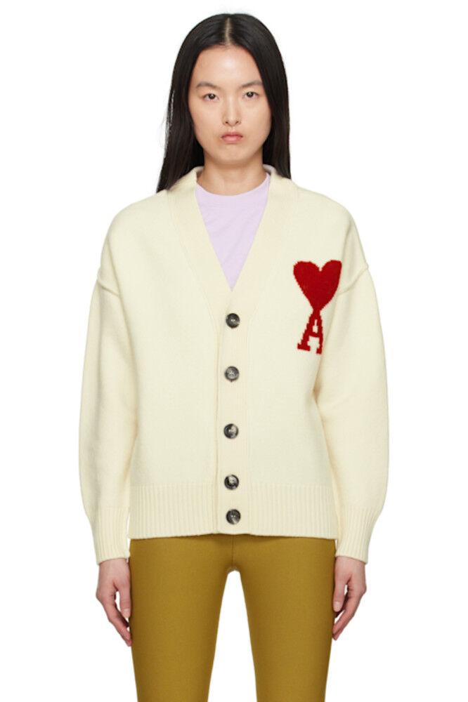 Шерстяной кардиган Off-White Ami de Coeur AMI Paris
Шерстяной кардиган Off-White Ami de Coeur AMI Paris