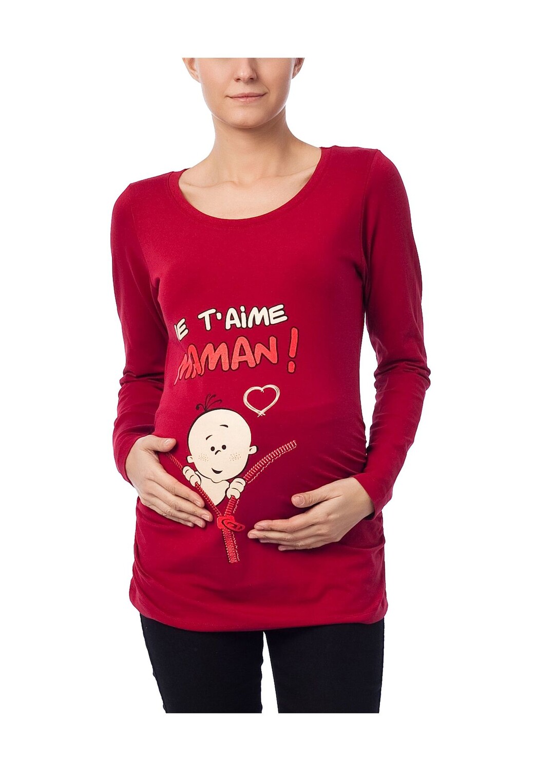Рубашка для беременных с длинными рукавами и мотивом Je t’aime maman M.M.C., винно-красный
Рубашка для беременных с длинными рукавами и мотивом Je t’aime maman M.M.C., винно-красный