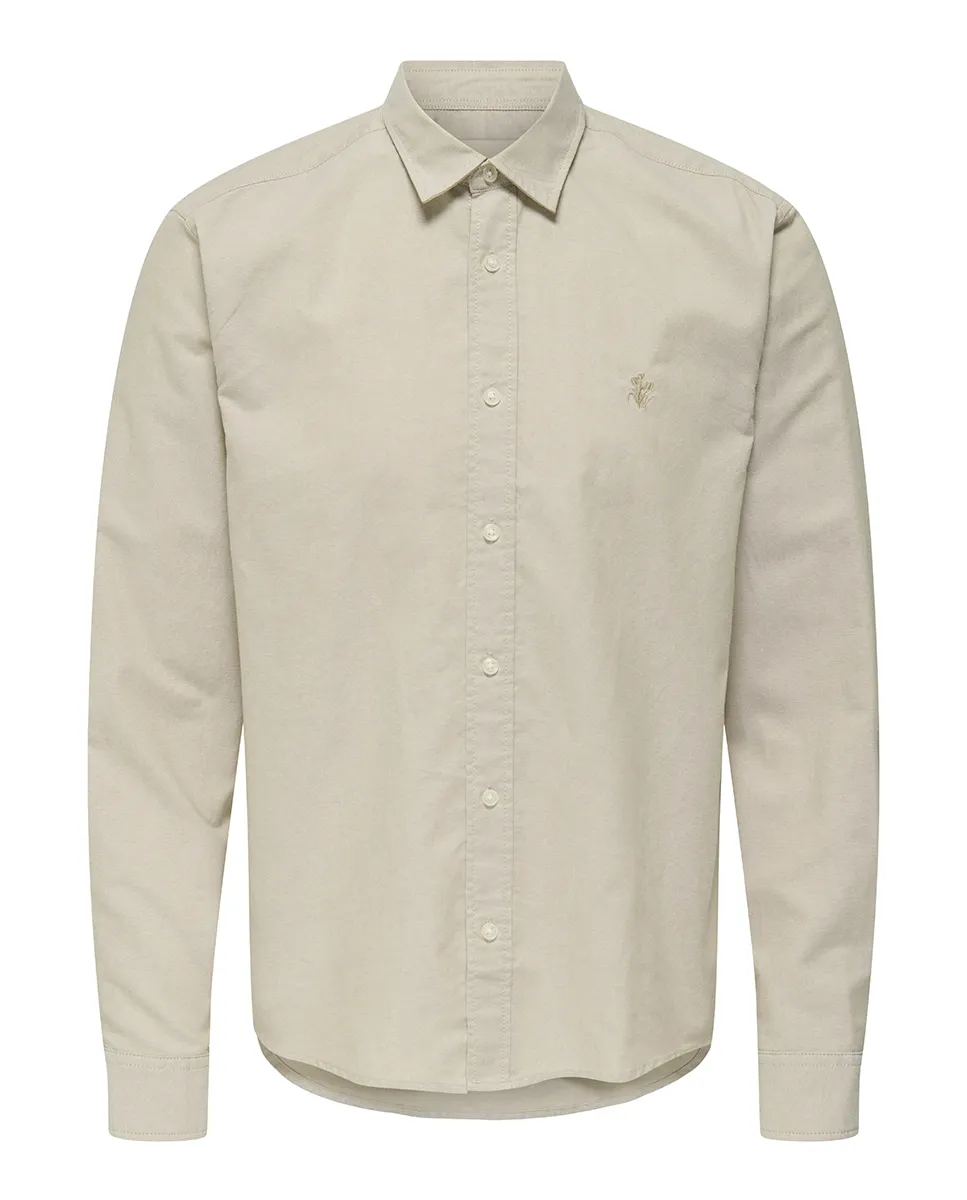 Мужская рубашка с длинным рукавом стандартного кроя Only & Sons, светло-бежевый
Мужская рубашка с длинным рукавом стандартного кроя Only & Sons, светло-бежевый