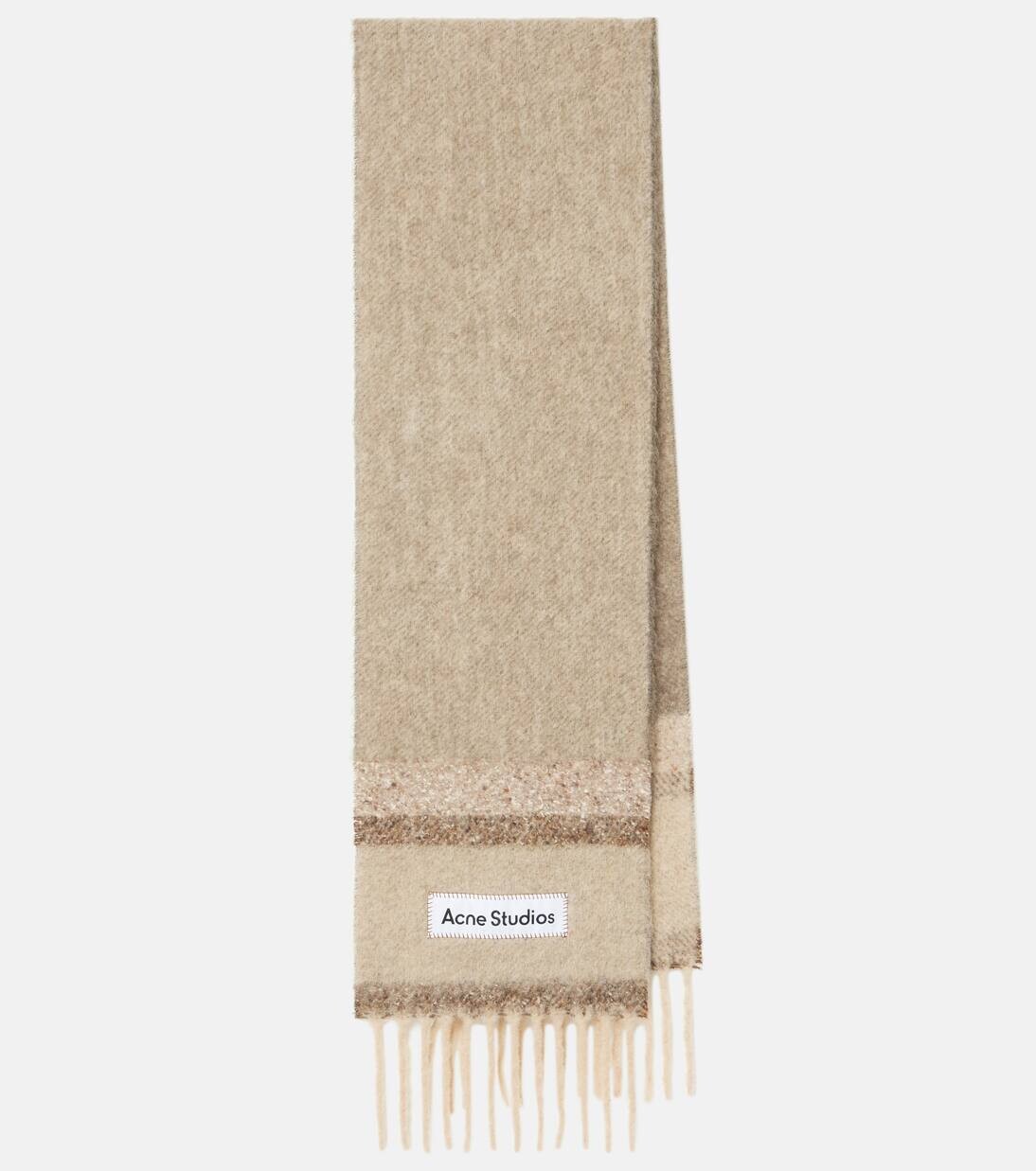 Шарф из смесовой шерсти с логотипом и бахромой Acne Studios, цвет brown/beige
Шарф из смесовой шерсти с логотипом и бахромой Acne Studios, цвет brown/beige