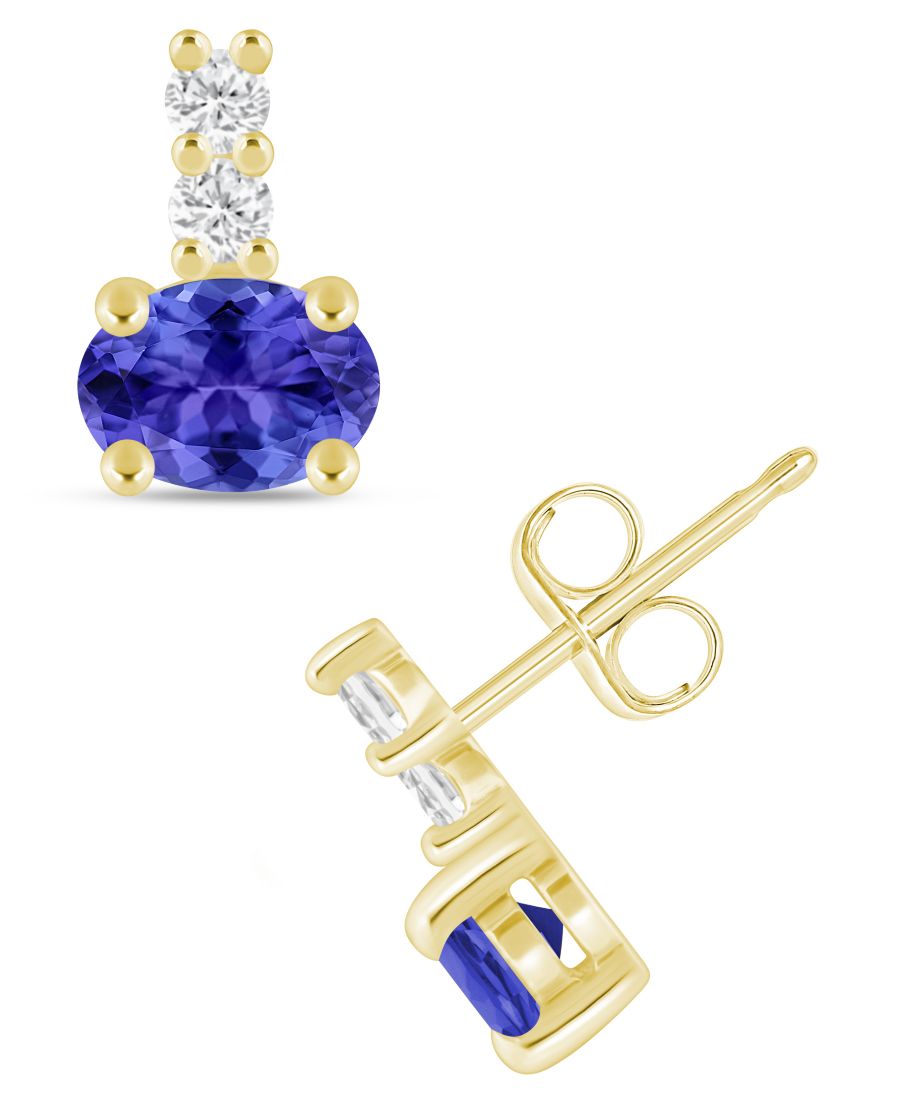Серьги с драгоценными камнями и бриллиантами (общий вес 1/8 карата) в оправе из белого золота 10 карат Macy's, Tanzanite
Серьги с драгоценными камнями и бриллиантами (общий вес 1/8 карата) в оправе из белого золота 10 карат Macy's, Tanzanite