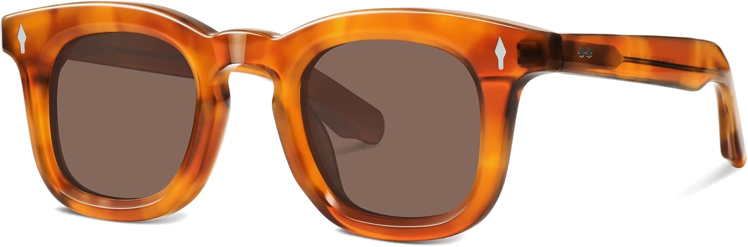 Квадратные поляризованные солнцезащитные очки из ацетата для женщин, винтажные женские солнцезащитные очки, модная легкая оправа Foliful, A02-tortoise Yellow/Brown Lens
Квадратные поляризованные солнцезащитные очки из ацетата для женщин, винтажные женские солнцезащитные очки, модная легкая оправа Foliful, A02-tortoise Yellow/Brown Lens