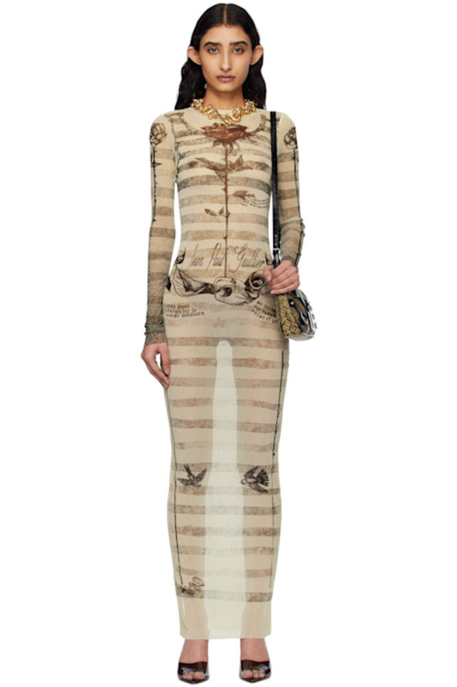 Бежевое платье макси The Tattoo Marinière Jean Paul Gaultier
Бежевое платье макси The Tattoo Marinière Jean Paul Gaultier