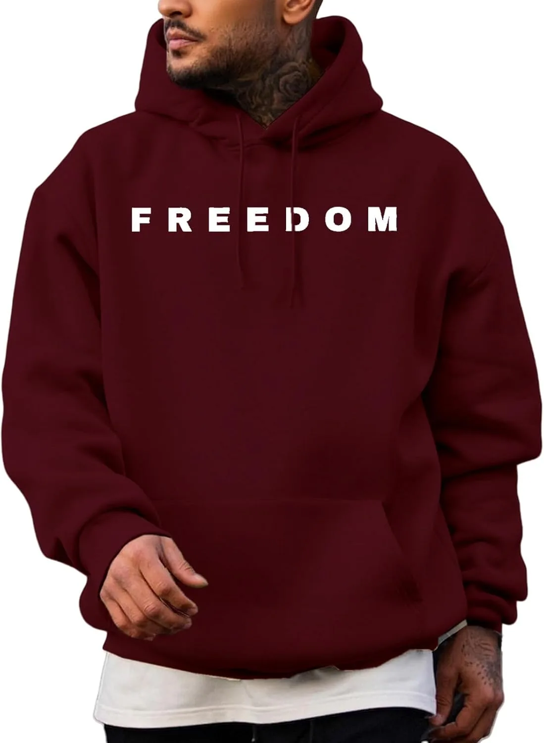 Толстовка Wankang Freedom с капюшоном и принтом, мужская, однотонная, с карманом
Толстовка Wankang Freedom с капюшоном и принтом, мужская, однотонная, с карманом
