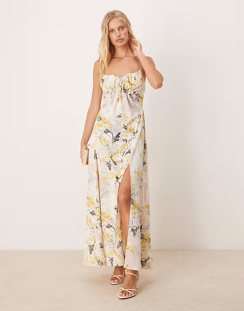Платье миди ASOS DESIGN со сборками на груди, перекрещенными бретелями на спине и желтым цветочным принтом
Платье миди ASOS DESIGN со сборками на груди, перекрещенными бретелями на спине и желтым цветочным принтом
