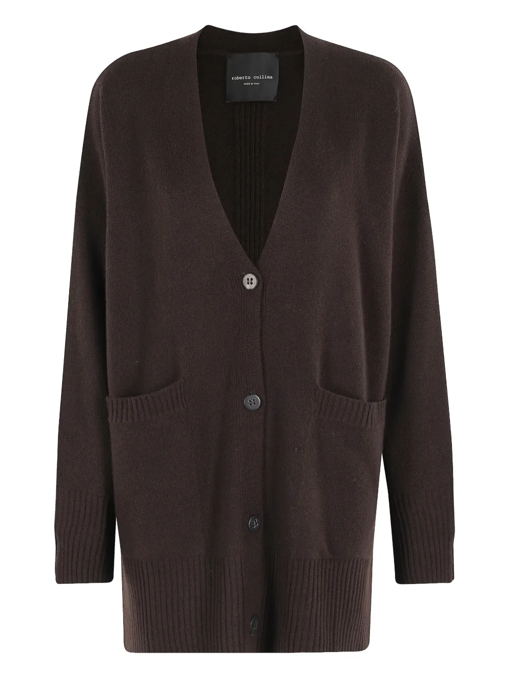 Кардиган в рубчик Roberto Collina, коричневый
Кардиган в рубчик Roberto Collina, коричневый