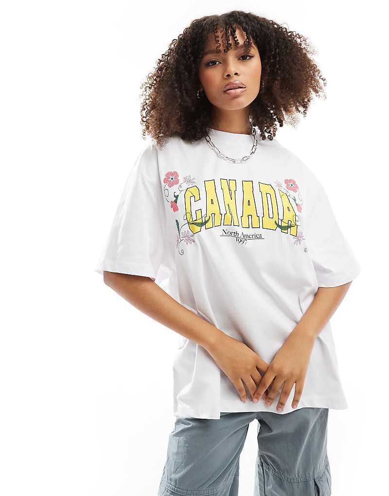 ASOS DESIGN – футболка оверсайз белого цвета с цветочной Канадской графической вышивкой
ASOS DESIGN – футболка оверсайз белого цвета с цветочной Канадской графической вышивкой