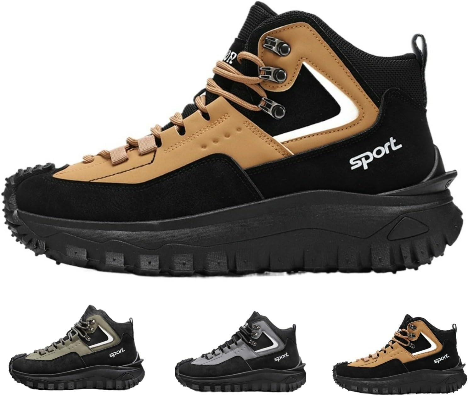 Модные походные кроссовки для мужчин, противоскользящие ботинки для походов, дышащие и удобные для ходьбы на свежем воздухе, туристические обувь Macefil, хаки
Модные походные кроссовки для мужчин, противоскользящие ботинки для походов, дышащие и удобные для ходьбы на свежем воздухе, туристические обувь Macefil, хаки