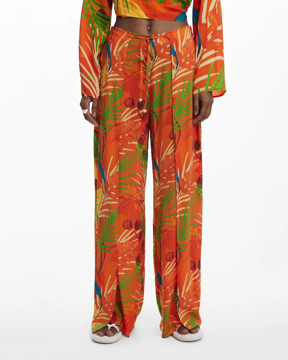 Женские широкие длинные брюки-парео Desigual, оранжевый
Женские широкие длинные брюки-парео Desigual, оранжевый