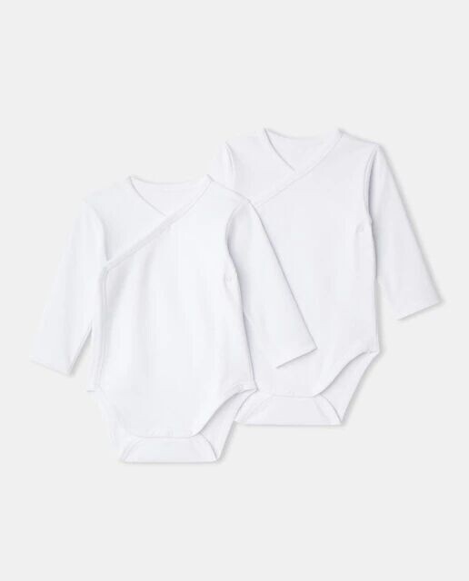 Набор из 2 перекрещенных детских боди с длинными рукавами Cotton Juice, белый
Набор из 2 перекрещенных детских боди с длинными рукавами Cotton Juice, белый