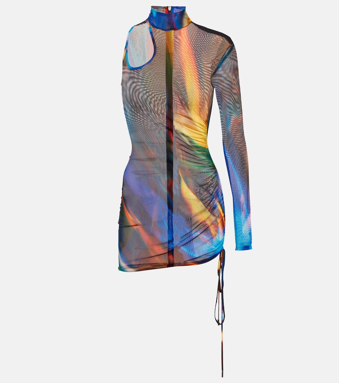 Мини-платье с принтом на одно плечо из сетки David Koma, Multicolour
Мини-платье с принтом на одно плечо из сетки David Koma, Multicolour