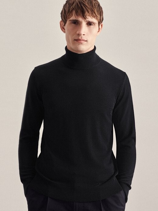 Однотонный свитер Seidensticker, черный
Однотонный свитер Seidensticker, черный