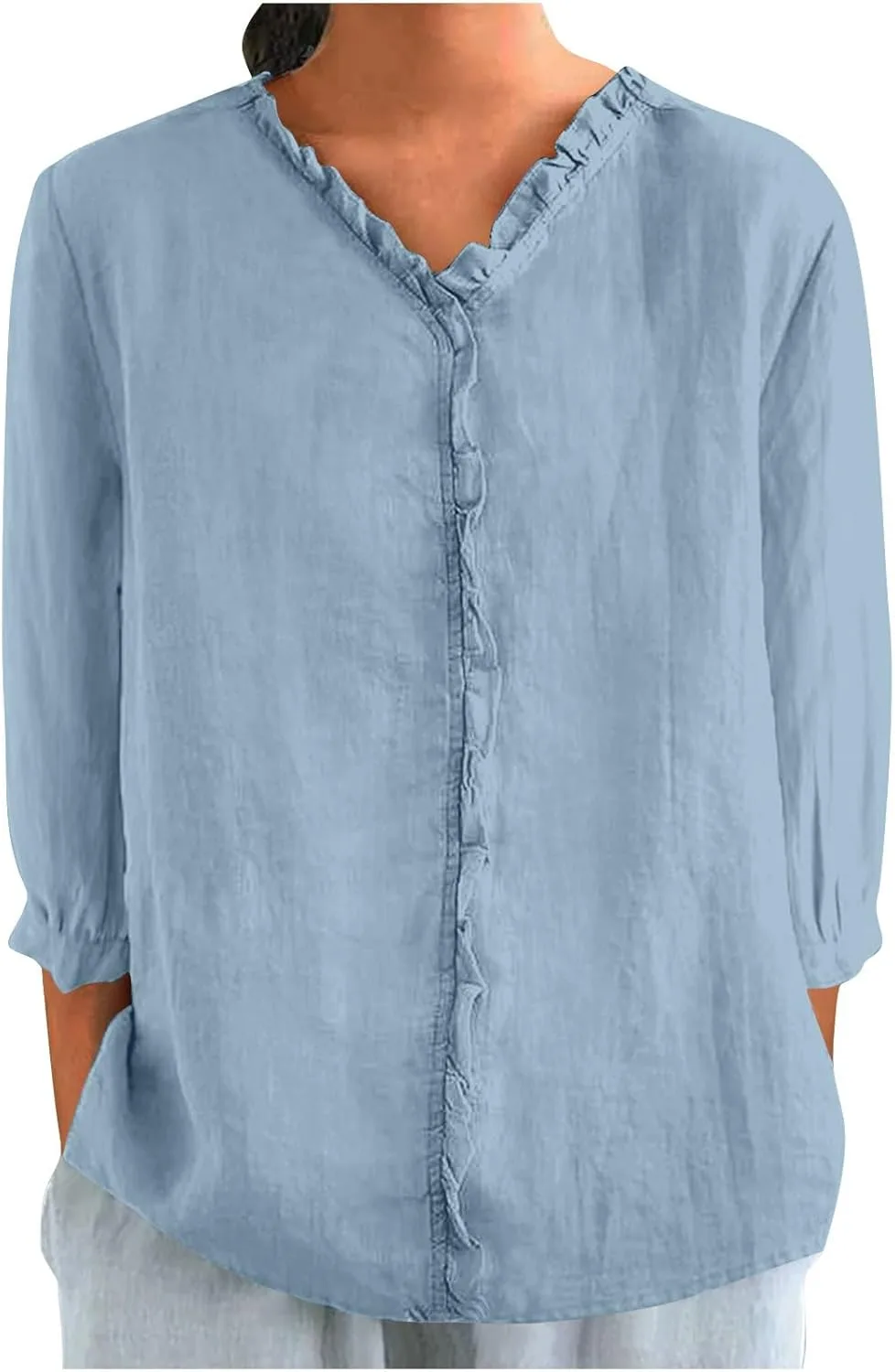 Льняная рубашка для женщин с рюшами и вставками, 3/4 рукав Floleo
Льняная рубашка для женщин с рюшами и вставками, 3/4 рукав Floleo