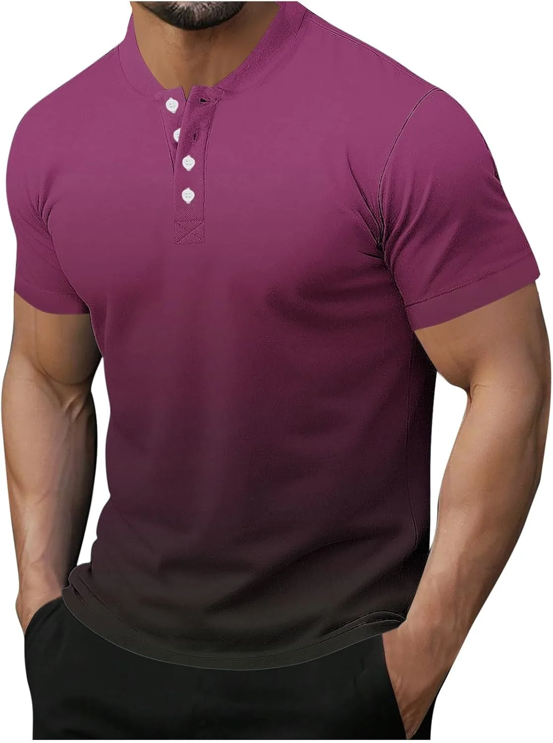 Мужская футболка с градиентом Henley короткий рукав легкая летняя
Мужская футболка с градиентом Henley короткий рукав легкая летняя