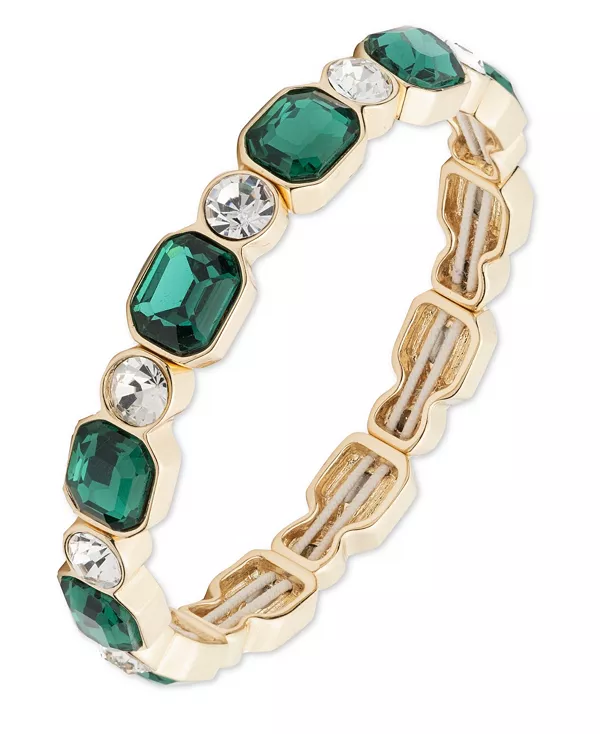 Золотистый эластичный браслет со стеклянными камнями Anne Klein, green
Золотистый эластичный браслет со стеклянными камнями Anne Klein, green