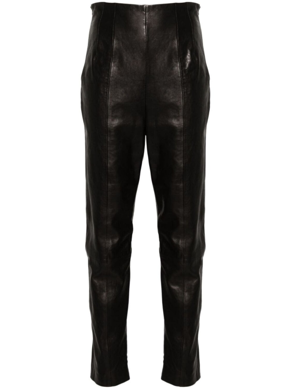 KHAITE зауженные кожаные брюки, черный
KHAITE зауженные кожаные брюки, черный