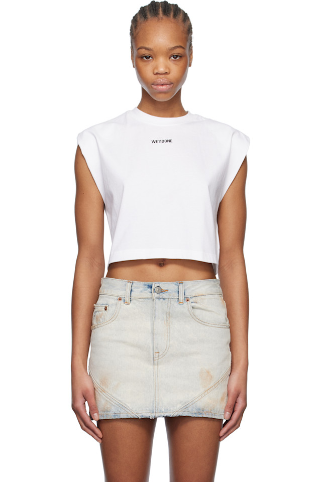 Безрукавка с круглым вырезом We11Done, белый
Безрукавка с круглым вырезом We11Done, белый