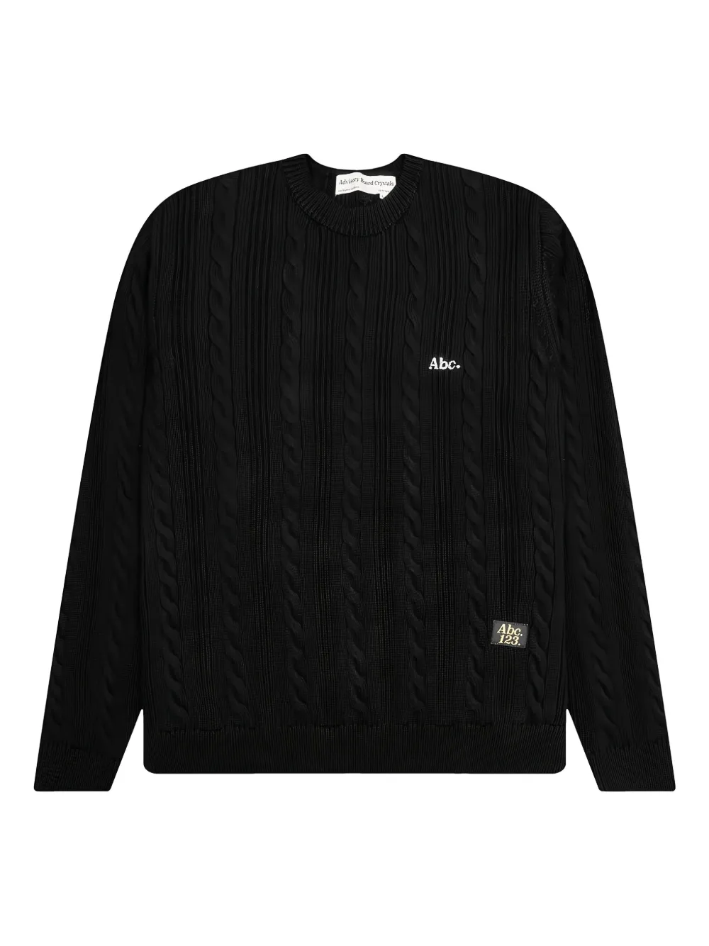 Свитер с круглым вырезом, связанный косами Advisory Board Crystals, черный
Свитер с круглым вырезом, связанный косами Advisory Board Crystals, черный