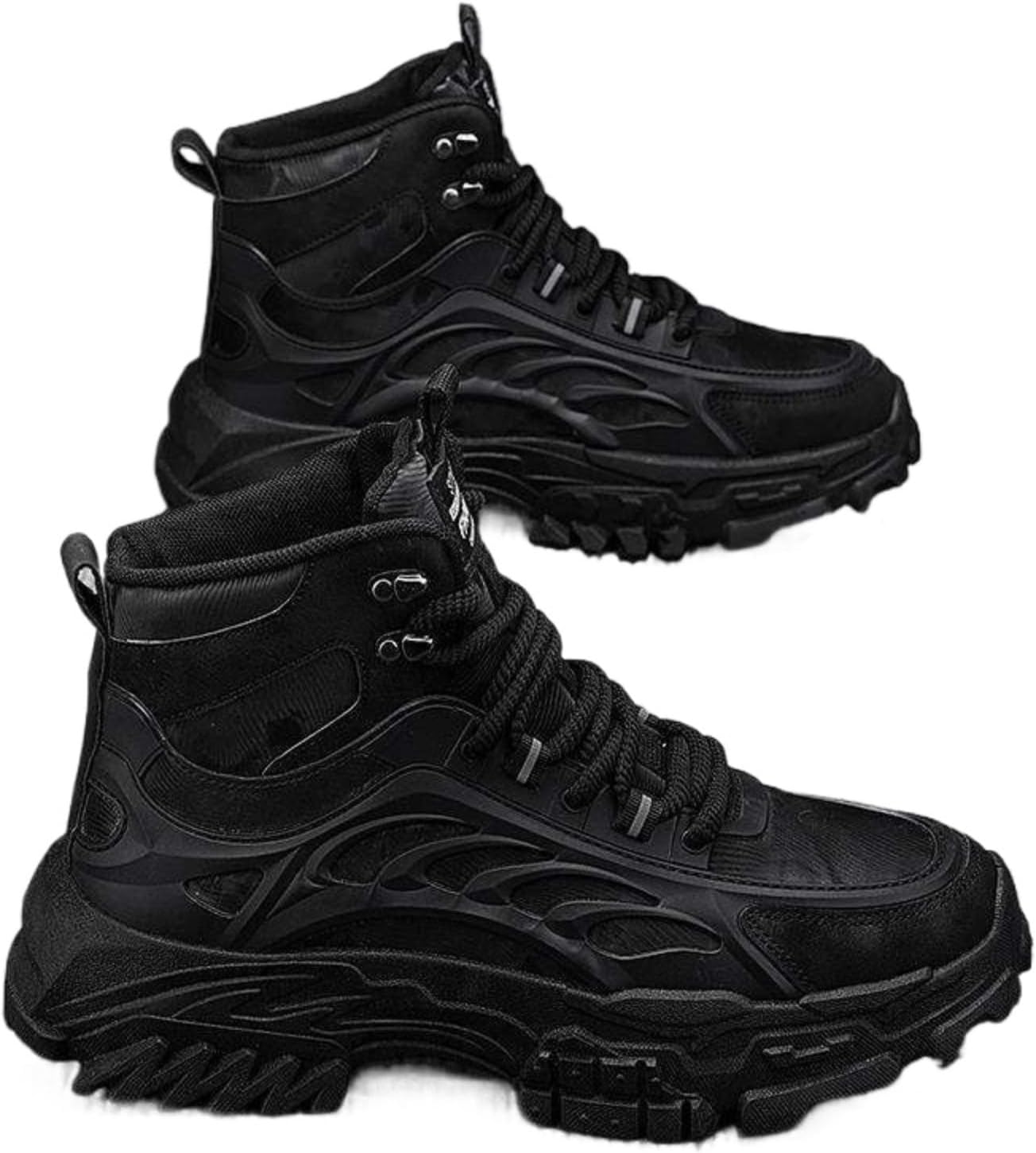 Мужские высокие кеды на платформе, повседневная обувь с массивной подошвой, без шнурков, рабочая обувь, увеличивающая рост, модная обувь Azttoztto, черный
Мужские высокие кеды на платформе, повседневная обувь с массивной подошвой, без шнурков, рабочая обувь, увеличивающая рост, модная обувь Azttoztto, черный