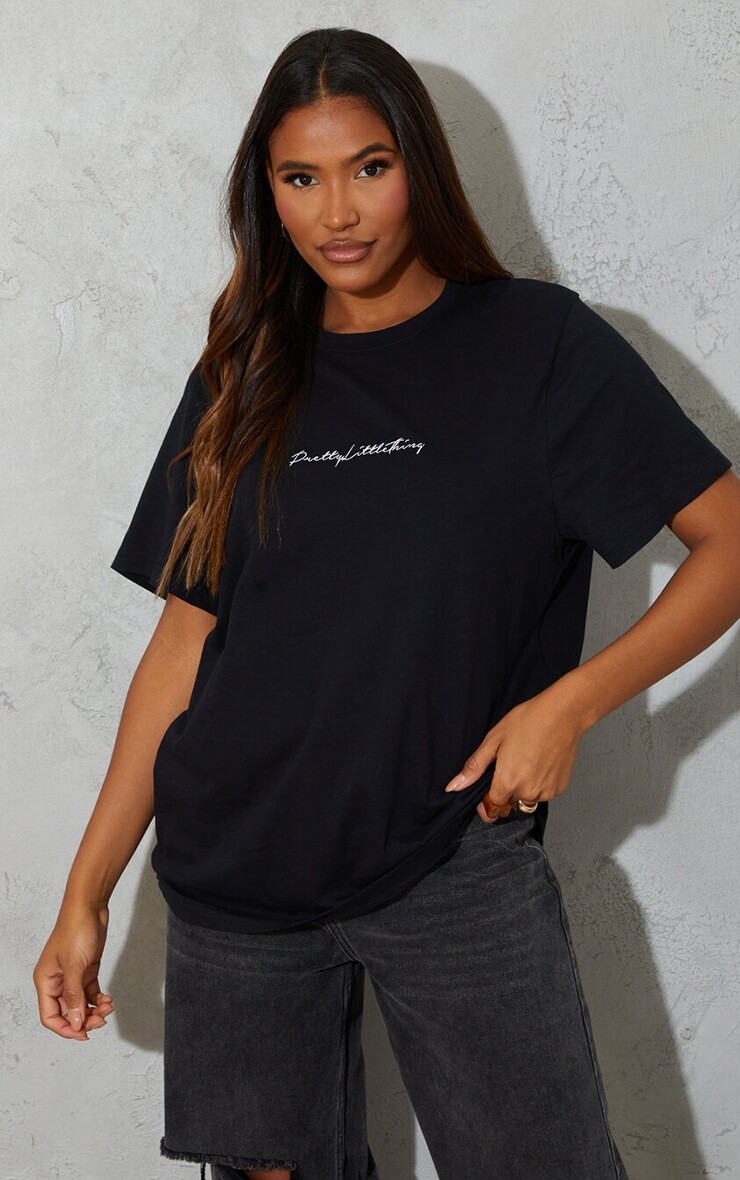 PrettyLittleThing Черная хлопковая футболка оверсайз, Черный, PrettyLittleThing Черная хлопковая футболка оверсайз
PrettyLittleThing Черная хлопковая футболка оверсайз, Черный, PrettyLittleThing Черная хлопковая футболка оверсайз