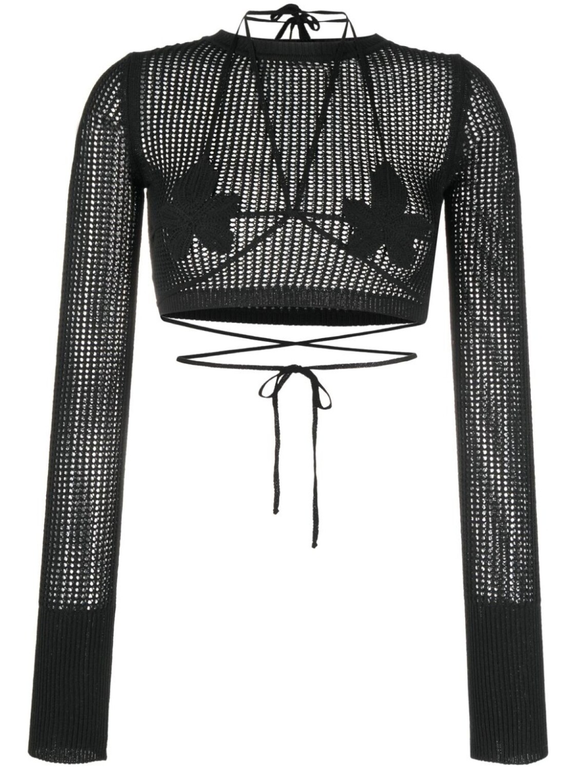 ANDREĀDAMO укороченный топ рыхлой вязки, черный
ANDREĀDAMO укороченный топ рыхлой вязки, черный